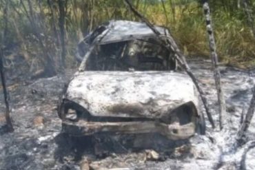 Encontraron los cuerpos carbonizados de dos funcionarios de la GNB dentro de un vehículo