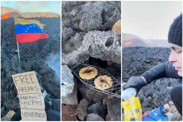 “Es saludable cocinar en lava”: Lo que dijo el venezolano que cocinó arepas volcánicas