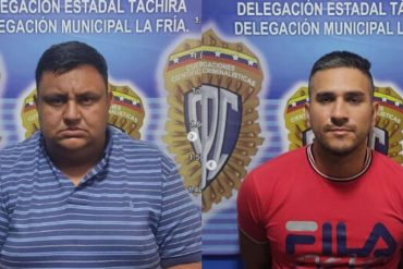 Detenidos dos sujetos en Táchira por robo: Despojaron de sus celulares y cinco millones de pesos colombianos a sus últimas víctimas