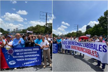 Sindicatos y estudiantes protestaron contra la Onapre este #9Ago en la autopista Francisco Fajardo (+Video)