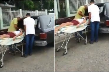 Mientras Maduro dice que La Guaira le da tres patadas a Miami: en Maracaibo trasladan en carroza fúnebre a personas enfermas (+Video)