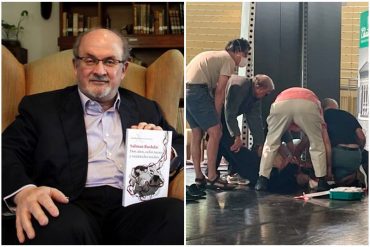 Escritor Salman Rushdie fue apuñalado en el cuello en un evento en Nueva York, según testigos