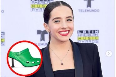 “Carolina Herrera se podría infartar si la llega a ver”: critican a Evaluna por usar crocs con tacón de Balenciaga durante concierto (+Video)