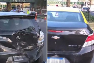 Chocó contra dos carros, lo detuvieron y estaba tan ebrio que no pudo ni soplar para hacer el test (+Video)