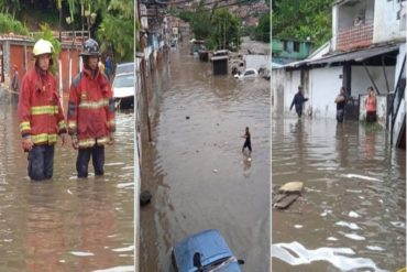 El río Guaire se desbordó a la altura de La Línea de Petare, tras crecida por fuertes lluvias  (+Video)