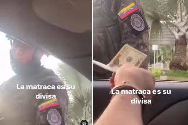 “La matraca es su divisa”: Difunden video de supuesto miembro del Ejército pidiéndole dinero a un conductor