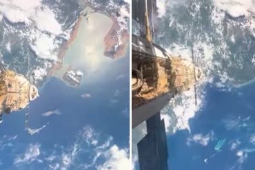 Muestran imágenes de Venezuela desde la Estación Espacial Internacional: se observan Paraguaná, Los Roques y el lago de Maracaibo (+Video)