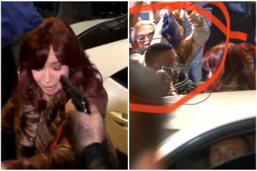 Captan en video el momento exacto en que apuntaron con un arma al rostro de Cristina Fernández (+Imágenes fuertes)