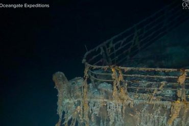 Submarino diseñado con ayuda de la NASA captó imágenes en “8K” del estado del Titanic en el fondo del Atlántico (+Impresionante video)