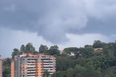 El impresionante fenómeno meteorológico que se presentó en Caracas por las lluvias de este #25Sep (+Video)