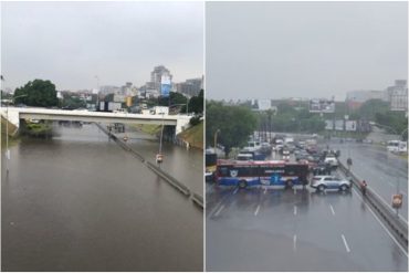 Lluvias del #28Sep causaron caos en la autopista Francisco Fajardo de Caracas: cierran preventivamente la vía por las lagunas (+Imágenes)