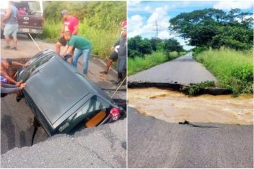 Intensas lluvias de este #23Sep causan el colapso de carreteras en el interior del país