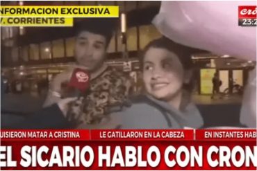 Hombre que intentó «disparar» contra Cristina Kirchner declaró ante la TV argentina un mes antes de su fallido plan (+Video)