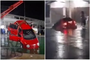 Hombre bajo los efectos del alcohol terminó cayendo junto a su carro en la piscina de un hotel en Táchira (+Video)