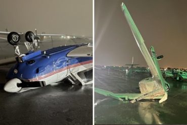 Vientos huracanados destrozaron múltiples aviones en aeropuerto de Miami (+Fotos +Video)