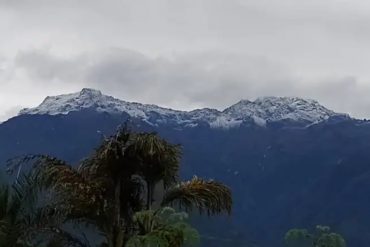 La espectacular nevada que cubrió las montañas de Mérida este #28Sep (+Video)