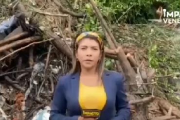 Periodista no puede contener el llanto al relatar la muerte de una madre y sus dos pequeños hijos tras deslizamiento de tierra en La Guaira (+Video)