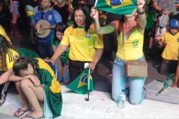 Seguidores de Bolsonaro lloraron y oraron tras conocer la victoria de Lula (+Video)