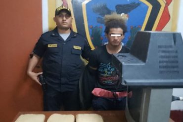 Detenido venezolano que transportaba más de tres kilos de marihuana dentro de un televisor: rompió en llanto frente a los policías