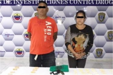 Detenida en Caracas pareja que pretendía traficar más de 70 envoltorios de droga ocultos en su estómago