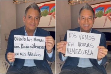 “Cuento las horas para reencontrarme con mis afectos”: Así anunció Daniel Sarcos que vuelve a Venezuela (+Video)