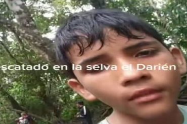 Migrantes rescataron a un niño venezolano cuya madre resultó lesionada en la selva del Darién (+Video)