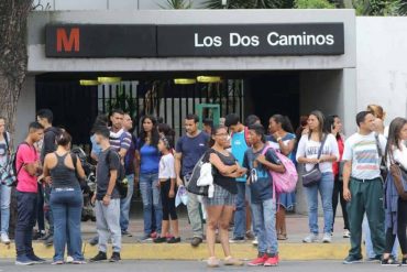 Estación Los Dos Caminos del Metro de Caracas no prestará servicio este #27Oct debido a las fuertes lluvias