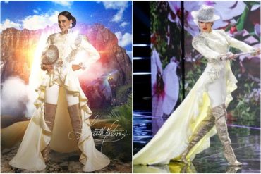 Luiseth Materán impactó con un liqui-liqui brillante durante su desfile en traje típico en el Miss Grand International (+Video)