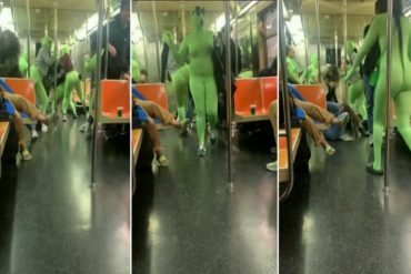 Mujeres vestidas de extraterrestre siembran el pánico en Metro de Nueva York: suben a los vagones y golpean y roban a pasajeros (+Video)