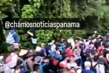 La impresionante caravana de migrantes que se empieza a adentrar a Darién para cruzar la peligrosa selva (+Video)