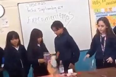 Varios niños resultaron con quemaduras tras explosión durante un experimento químico en salón de clases (+Imágenes sensibles)