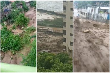 Desalojan a familias que viven carca de ríos en La Guaira: “Ha sido demasiado lo que ha llovido, los suelos de las montañas están saturados” (+Video)