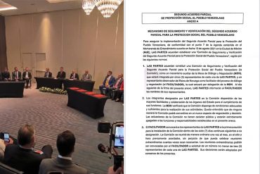 Este es el documento firmado por la Plataforma Unitaria y el régimen de Maduro en México este #26Nov (+Foto)