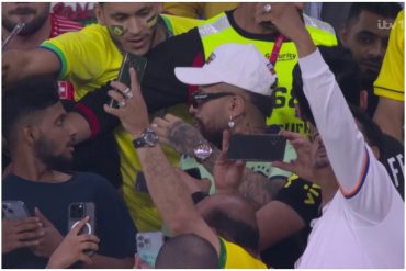 Confundieron a un hincha brasileño con Neymar en un estadio de Doha: lo hicieron pasar al área VIP y los fanáticos enloquecieron (+Video)