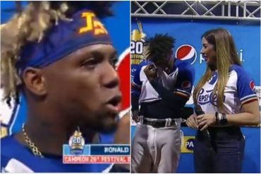 Rompió el silencio: Lo que dijo Adriana Flores sobre su entrevista a Ronald Acuña Jr (la acusaron de estar pasada de tragos) (+Video)