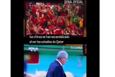 Así manipula la televisión china la transmisión de Qatar 2022 para no mostrar a los fanáticos sin mascarilla (+Video)