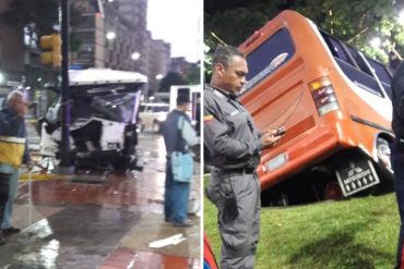 Varios heridos por accidente de tránsito de dos autobuses en la Plaza Francia de Altamira este #3Nov (+Fotos)