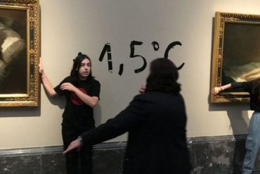 Activistas contra el cambio climático se pegaron a dos obras del Museo del Prado de Madrid (+Video)