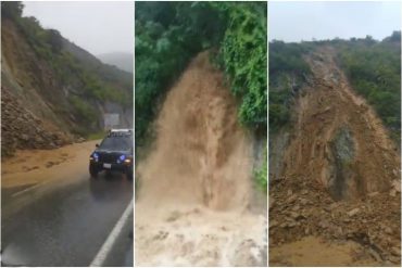 Deslizamientos de tierra y anegación en la autopista Caracas-La Guaira debido a lluvias: sector El Limón notablemente afectado (+Videos)