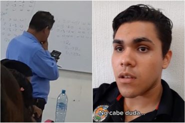 Graban a profesor que no pudo resolver un ejercicio que asignó como examen a sus alumnos (+Video viral)