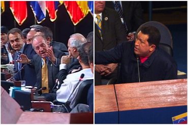 Se cumplen 14 años del “¿por qué no te callas?”: la pregunta con la que el rey Juan Carlos I ridiculizó a Hugo Chávez ante el mundo (+Videos)