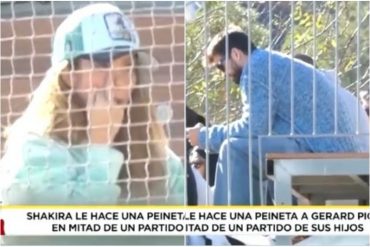 Prensa española capta un supuesto gesto obsceno que le hizo Shakira a Piqué (+Video)