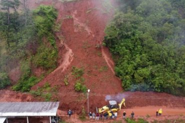 Advierten que 14 sectores de Táchira están incomunicados por deslizamientos de tierra