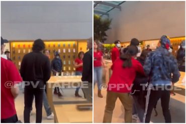Delincuentes robaron una Apple Store en California: se llevaron decenas de artículos electrónicos mientras clientes observaban (+Video)