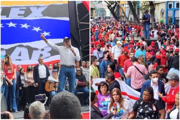 Chavismo perdió tiempo en una desolada “protesta” para abogar por la supuesta “inmunidad” del colombiano Alex Saab (+Fotos que dan pena)