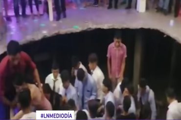 Disfrutaban de su promoción de bachillerato en una discoteca y el piso colapsó mientras todos bailaban (+Video)