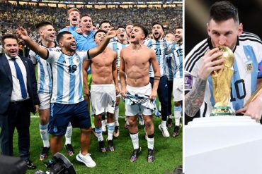 En fotos: Selección de Argentina celebra su triunfo en el Mundial de Qatar 2022 tras derrotar a Francia en penales