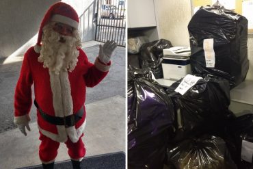 Santa Claus y voluntarios periodistas llevaron la alegría de la Navidad a niños de El Cementerio (+Fotos +Video)