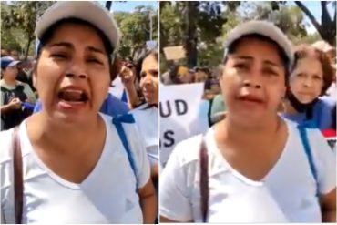 Enfermera de la Maternidad Concepción Palacios en protesta del #16Ene: “Estoy manifestando por el hambre, ya no tengo cómo alimentar a mi hijo”