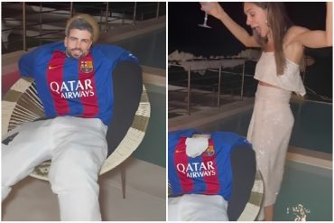 Le cortaron la cabeza a un muñeco de Piqué en una fiesta de la prima de Shakira (+Video)